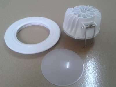 LED筒灯外壳与压铸杯筒灯配件 3.5寸喷白黑色太阳纹压铸杯筒灯套件全解析